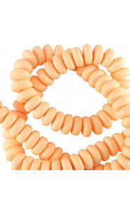 Polymer beads rondelle 7mm - Sunset orange
